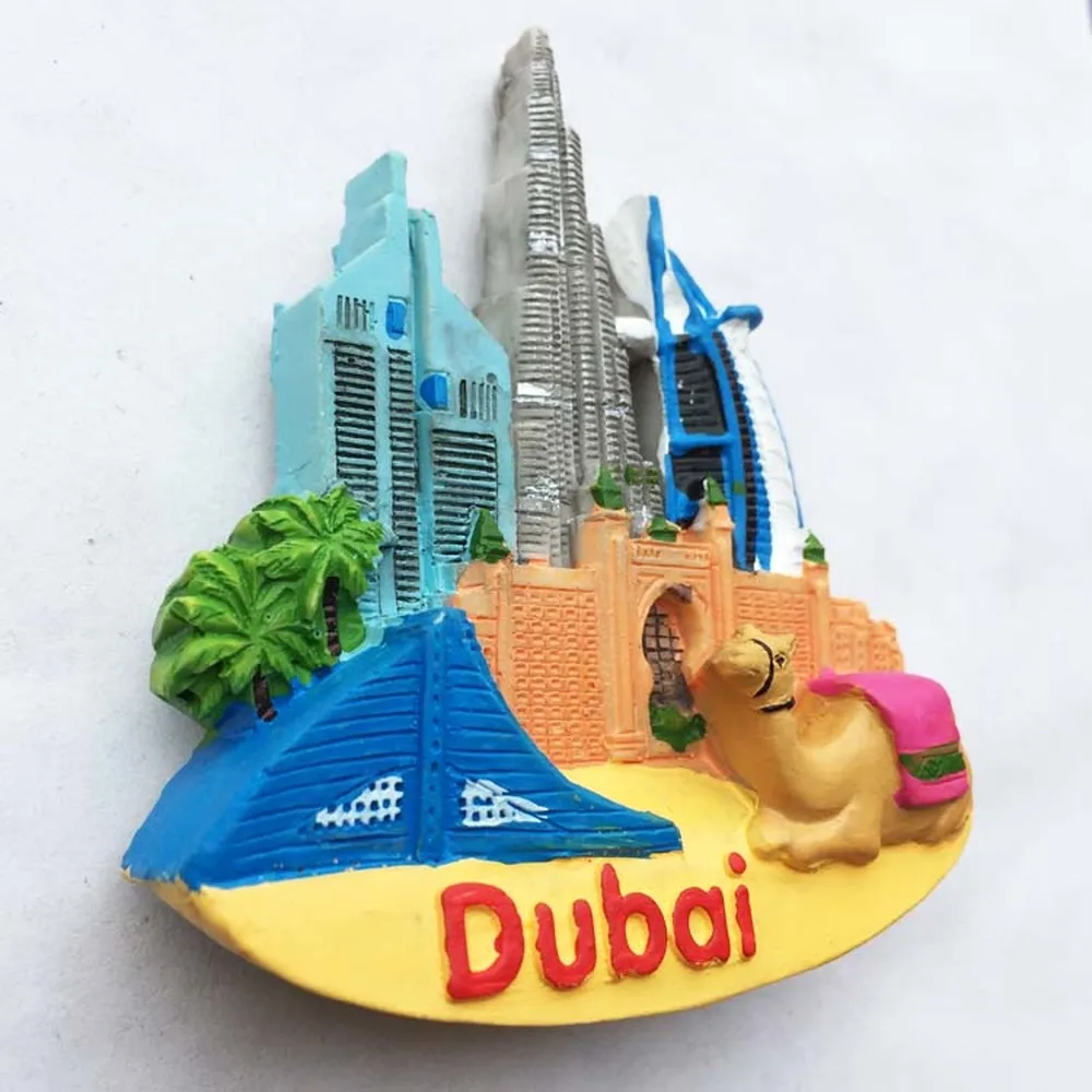 1 шт. резиновый 3D Дубай Burj Khalifa отель парус Atlantis магниты на холодильник