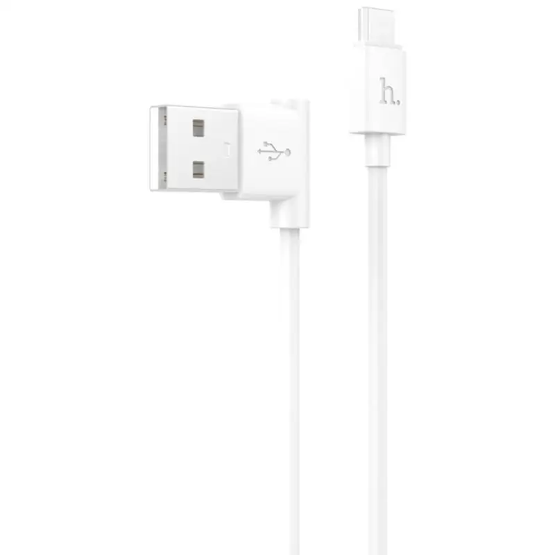 HOCO UPM10 Micro USB l-тип зарядный кабель для быстрой зарядки и передачи данных провод 1 м для Xiaomi для huawei Micro USB кабель для мобильного телефона - Цвет: Белый