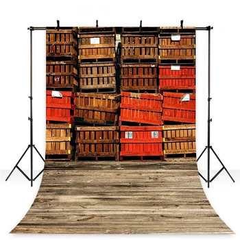 

Photography Backgrounds Backdrops Wooden Carrage with Brown Wood Floor Photo Backdrop Infant Custom Newborn Kids Studio Backdrop