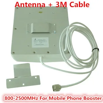 

free shipping Indoor Dual Band GSM/3G Wall Panel Antenna 800-2500Mhz with 3 meters cable for Cell Phone Signal Booster Repeater