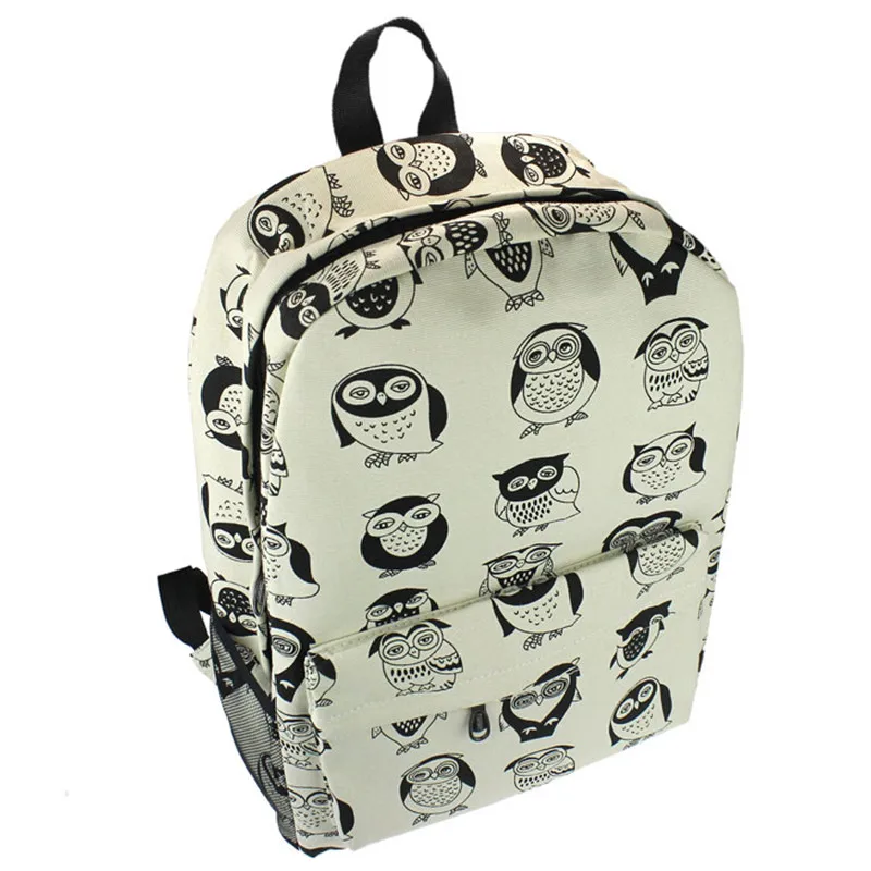 Hot Sale Women Youth Backpacks Canvas Travel Satchel Shoulder Bag Backpack School Rucksack Owl ...