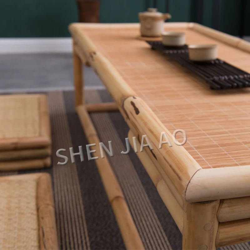 Ретро чайный столик из бамбука, ротанга, балкон, японский стиль, татами, журнальный столик, эркер из бамбука и ротанга, 1 шт