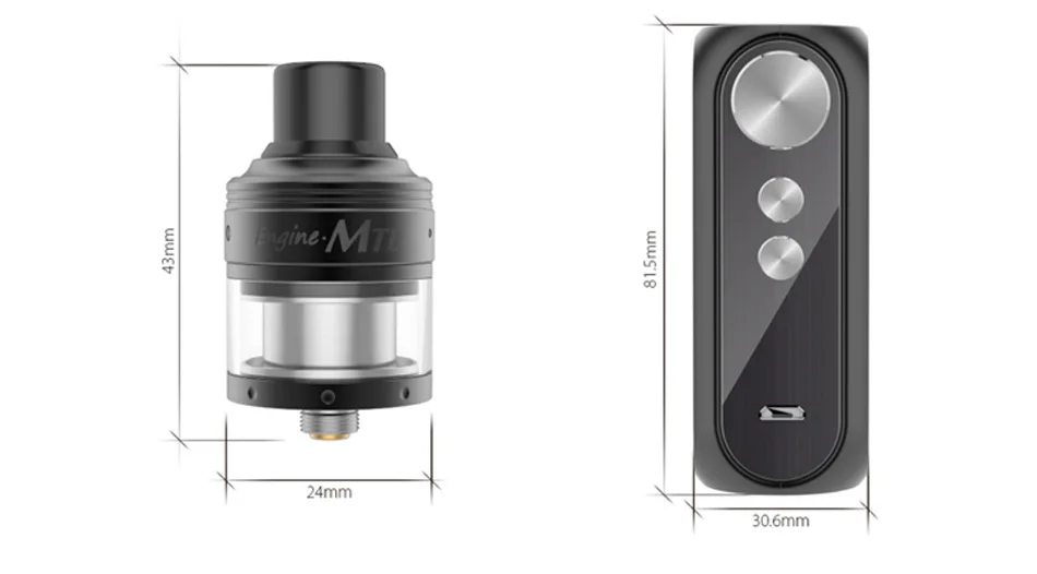 OBS Cube 80W VW Kit with Engine MTL RTA 3000mAh