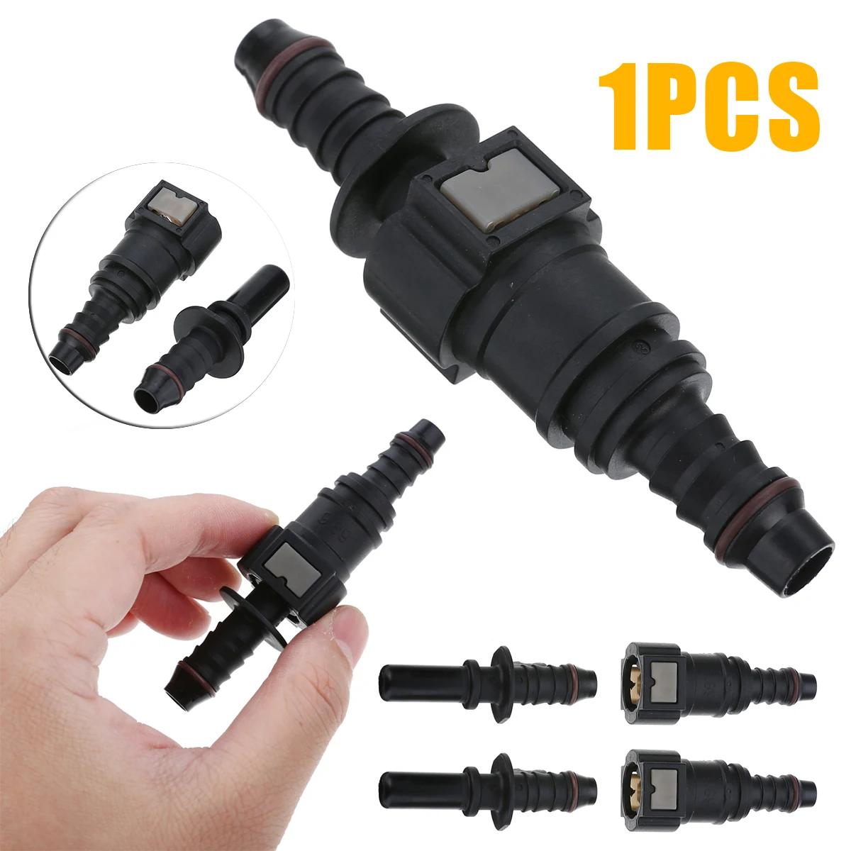Treyues 1pc 8mm 9.89 Auto Car Fuel Line Hose Coupler Quick Release Connect Connector Accessories Parts Tools