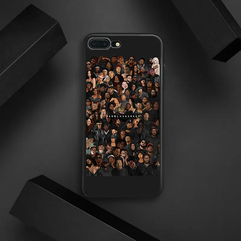 

Pop Rapper hiphop Collage Art Tpu coque Soft Silicone Phone Case Cover Shell For Apple iPhone 5 5s Se 6 6s 7 8 Plus X XR XS MAX