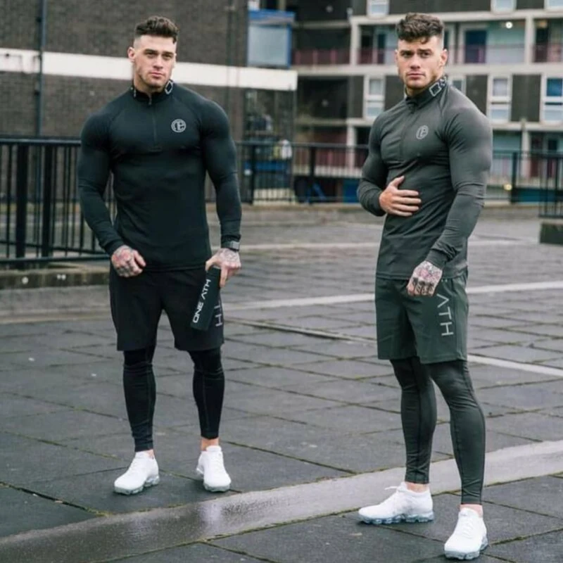 Gym Compression Sets Men sport Leggings Suit set (12)