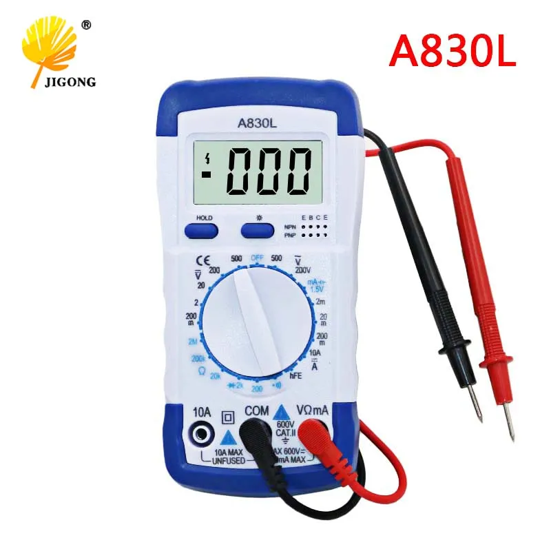 

A830L LCD Digital Multimeter DC AC Voltage Diode Freguency Multitester Volt Tester Test Current