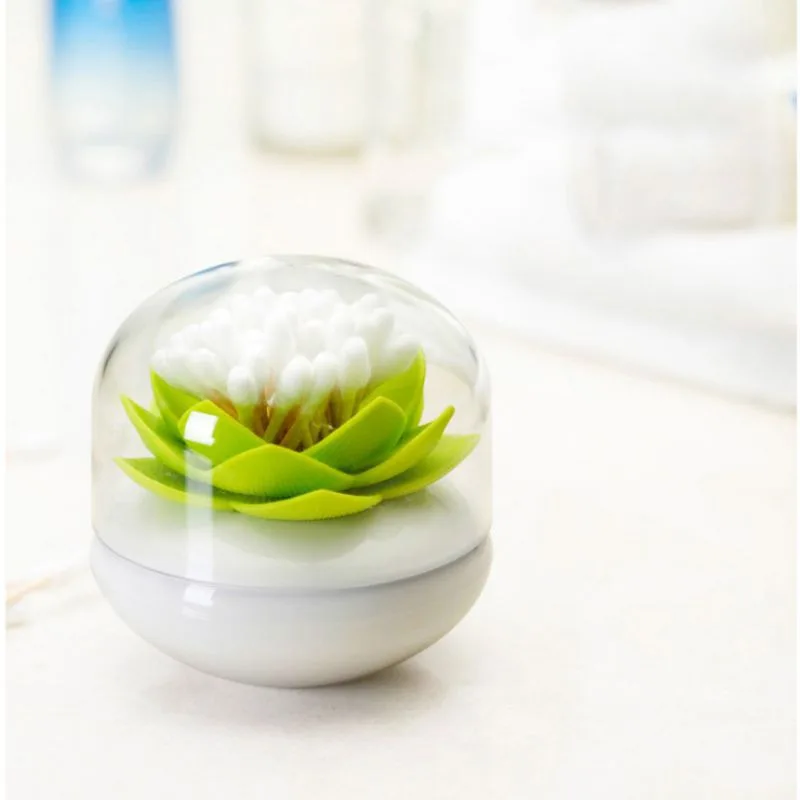 

Creative Lotus Toothpicks Holder Cotton Swab Box Cotton Bud Holder Case Table Decorate Storage Box Organizer