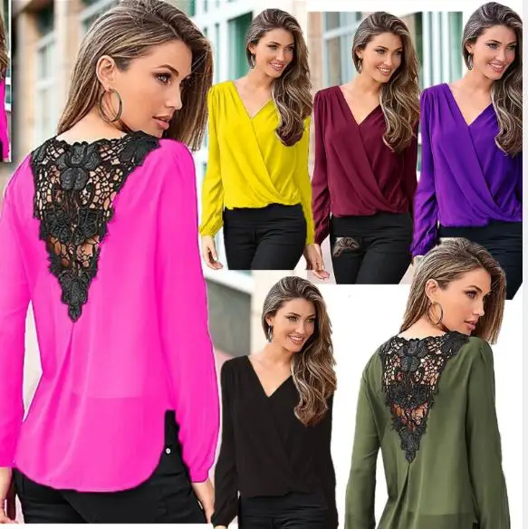 TP-134  29 New lace stitching shirt long-sleeved large size women's fat MMT shirt women's clothing