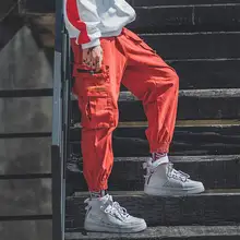 5XL мужские брюки-шаровары в стиле хип-хоп, повседневные брюки, мужские брюки для бега, повседневные уличные брюки большого размера с боковыми карманами