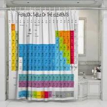 3D Periodic Table of Elements Beach Shower Curtain Bathroom Waterproof Polyester Printing Curtains for Bathroom Shower novelty 3d end of the world digital printing shower curtain for bathroom