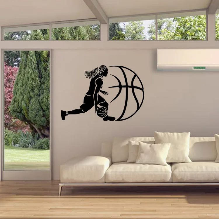 Compra chicas de baloncesto tatuajes de pared online al por mayor ...