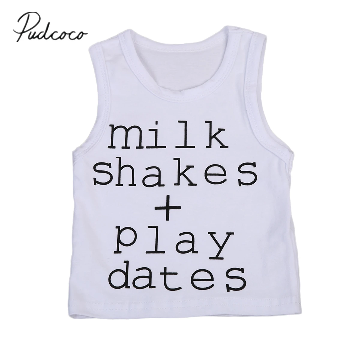 Pudcoco 2017 Summer Newborn Toddler Baby Boy Sleeveless Tee Top T