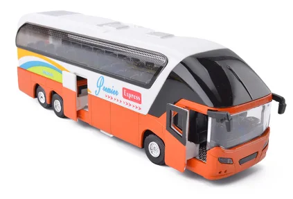 1/32 масштабная литая модель автомобиля двухэтажный экскурсионный автобус модель для детей Подарки - Цвет: C