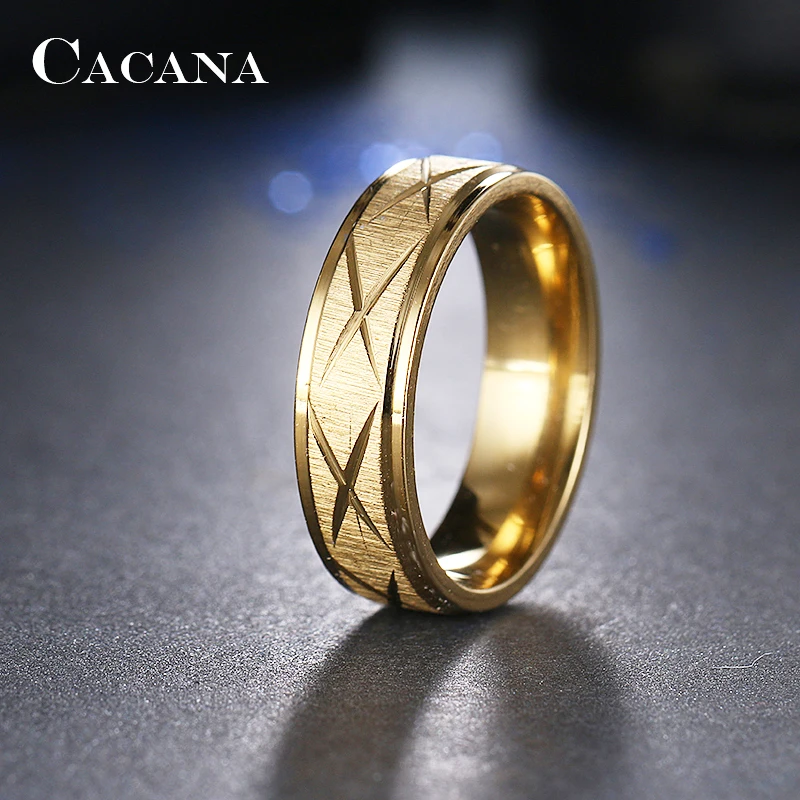 CACANA Stainless Steel Rings For Women X Sign Personalized Fashion Jewelry Wholesale NO.R34