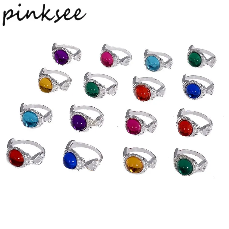PINKSEE 20pcs Children Acrylic Rings Wholesale Lot Assorted Cute Kid