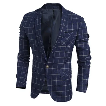 

New men's fashion suits lattice slim casual suit jacket for men civilian clothes brands designer clothing large size 5xl 8112