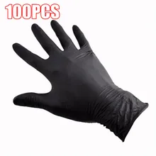 100 шт Мягкие нитриловые тату перчатки черные средние одноразовые латексные тату перчатки для тату-машинки комплект питания комплект поставки BNG