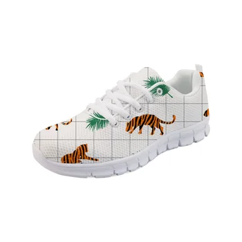 

Noisydesigns Women's Running Shoes For Girls Slip on Loafers Med Platform Round Classic Leopard Dating Table Tennis Shoes Famme