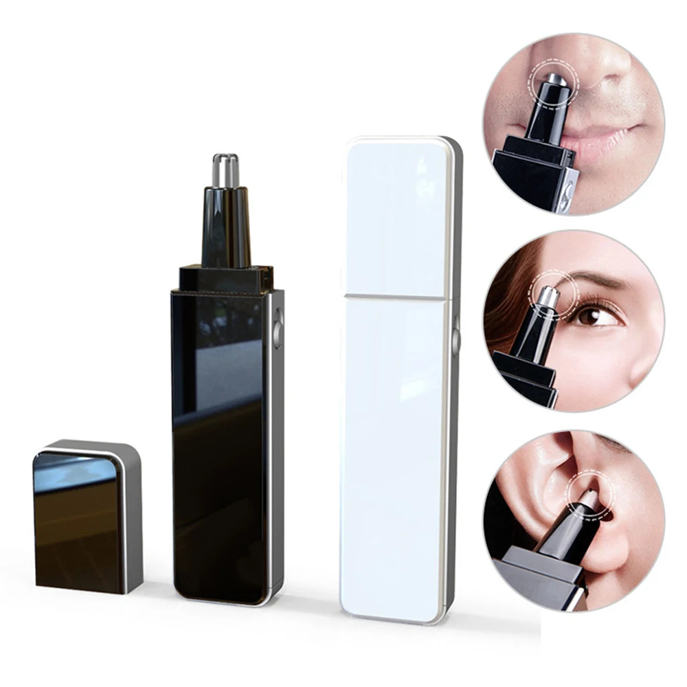 Protable Mini Nose Hair Trimmer With Led Light For Men