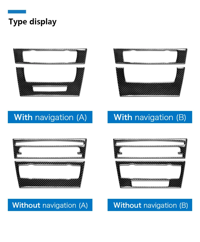 BMW 3 Series E90 E92 E93 Accessories Car Interior Carbon Fiber Air Conditioning CD Panel Cover Trim Decorations (2)