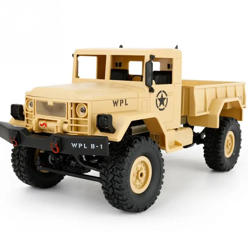 

1:16 Model For WPL B-1 Yellow Blue 4 Channel DIY Military Four-wheel Drive Off-road Remote Control Climbing Car