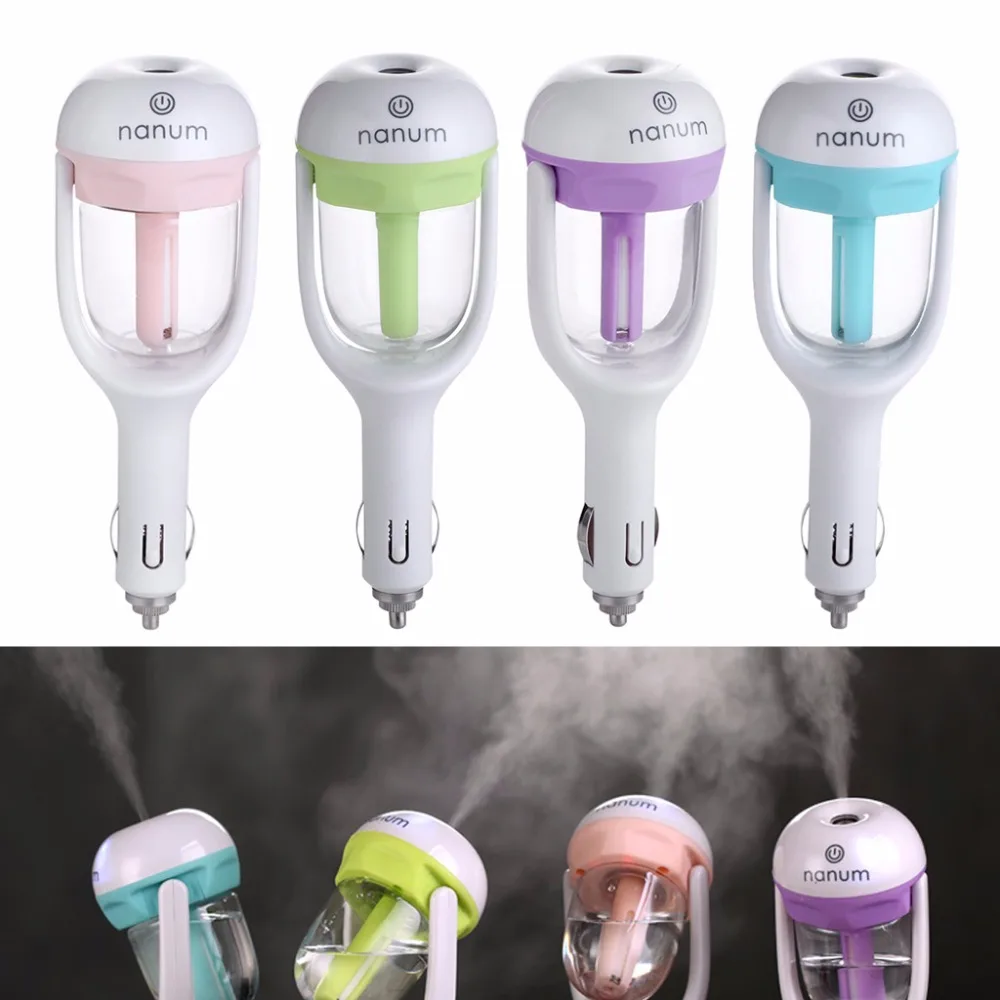 Mini Car Air Humidifier Diffuser Essential Oil Ultrasonic Aroma Mist Purifier