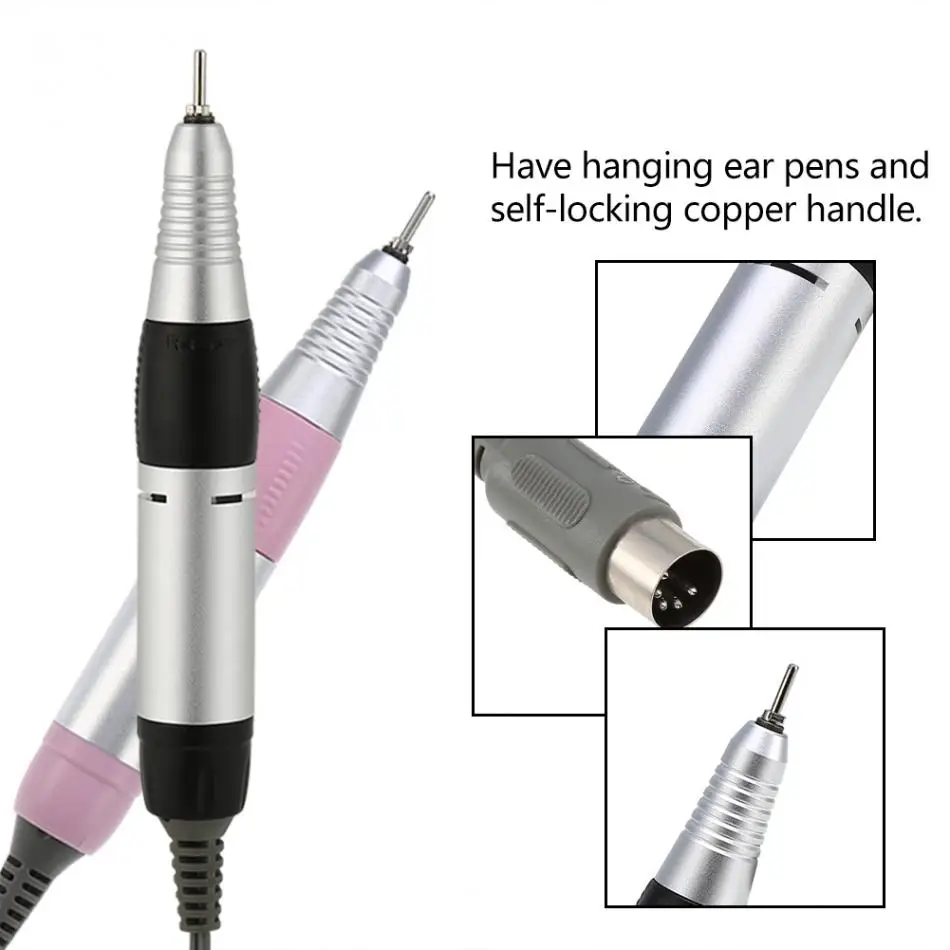

Professional Electric Nail Art Drill Machine Handle Grinding Pen Nails Drilling File Polish Handpiece Manicure Pedicure Tools