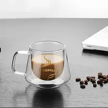 Высококачественная двухслойная стеклянная кружка, термостойкая кофейная чашка, креативная Алмазная чашка, чайная стеклянная чашка для виски, стеклянные чашки, посуда для напитков