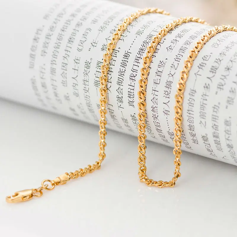 New Design Curb Gold Chain Never Fading 
