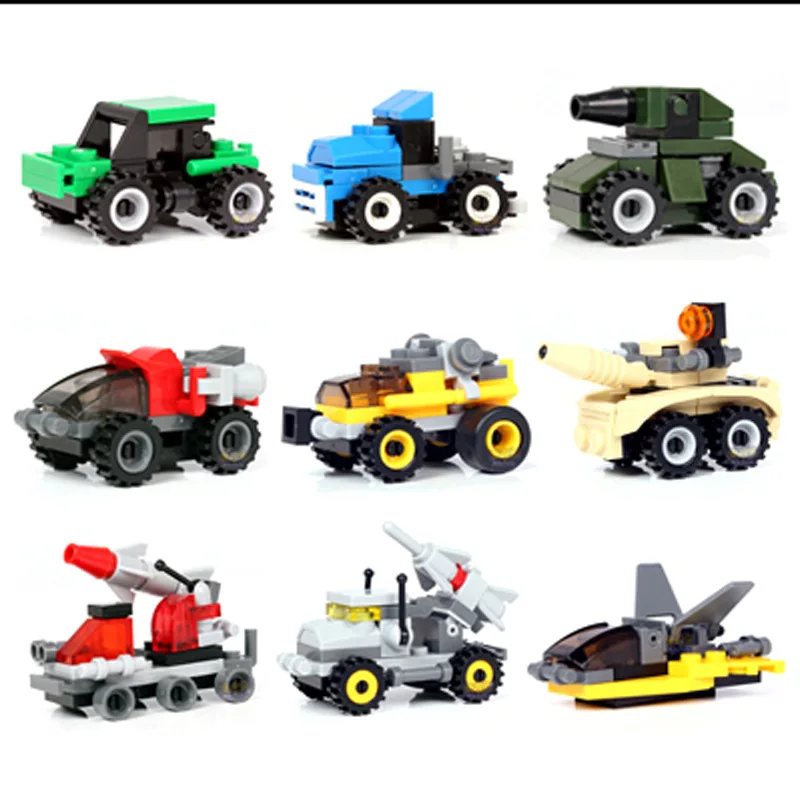 

CHENG WANG Blocks Car Mini Enlightenment Small Particles Assembly Children's Gift Exercise Manual Ability Blocks