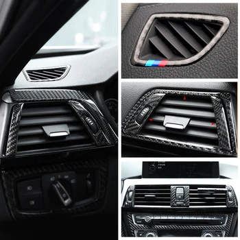 

For BMW 3 4 Series F30 F32 2013 2014 2015 2016 2017 2018 Carbon Fiber Car Interior Air Conditioner Air Outlet Vent Cover Decor