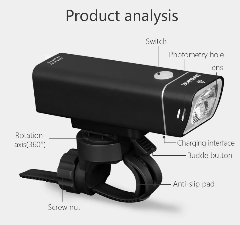 Excellent INBIKE 2019 New Usb Rechargeable Bike Light Front Handlebar Cycling Led Light Flashlight Torch Headlight Bicycle Accessories 3 Excellent INBIKE 2019 New Usb Rechargeable Bike Light Front Handlebar Cycling Led Light Flashlight Torch Headlight Bicycle Accessories 3
