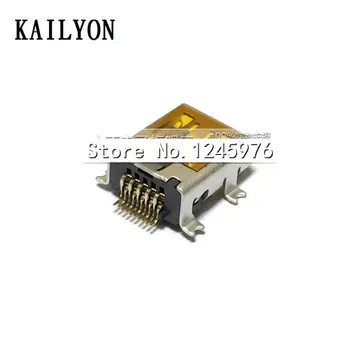 

100pcs 10P all affixed to USB mother seat, mini 10P socket, patch SMT, MINI USB, disk mounted gold needle