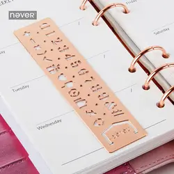 Никогда не планировщик Интимные аксессуары розовое золото из нержавеющей стали Трафареты линейка ноутбуков граффити рисунок алфавитный