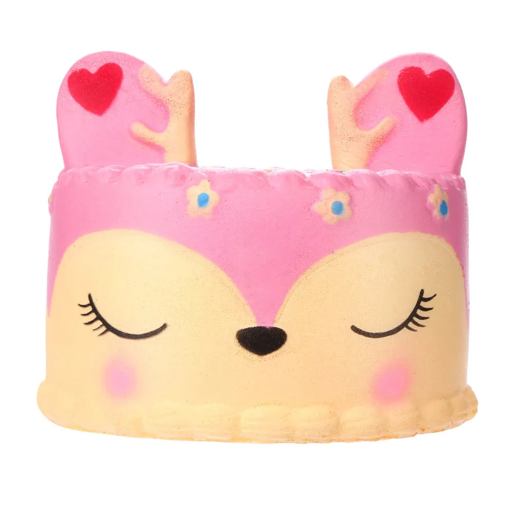 

Adorable Squishies Pink Deer Cake Slow Rising Fruit Scented Stress Relief Toys Collection Poopsie In Gags Toys A517