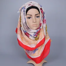12 шт./лот) Осень дизайн Мода большой женский шарф с цветочным принтом шали из вискозы мусульманский хиджаб шарфы-повязки GBS350