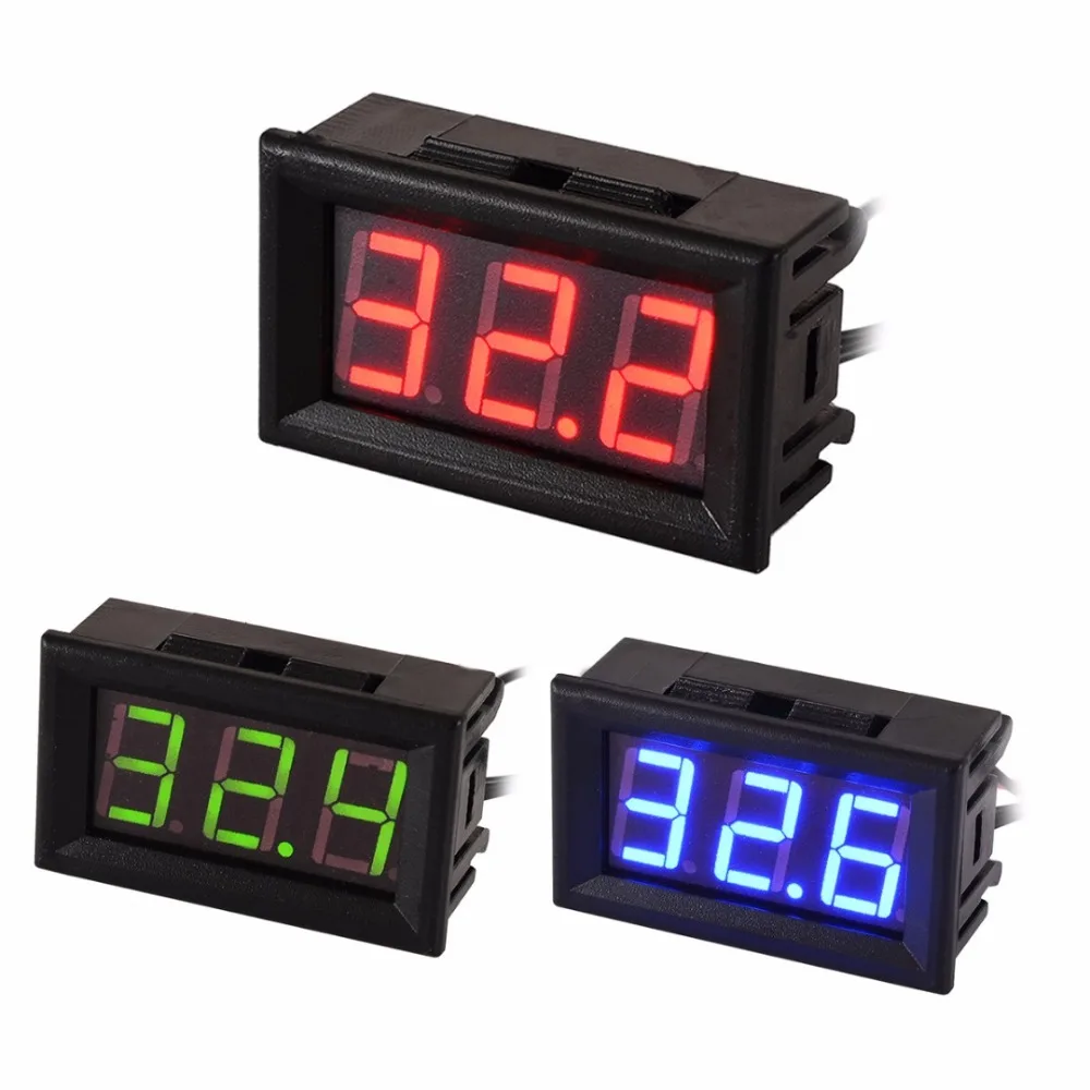 

1pc DC 12V LED Digital Thermometer Temperature Sensor Detector Tester -50 ~ 110 Degree Mayitr New Arrival