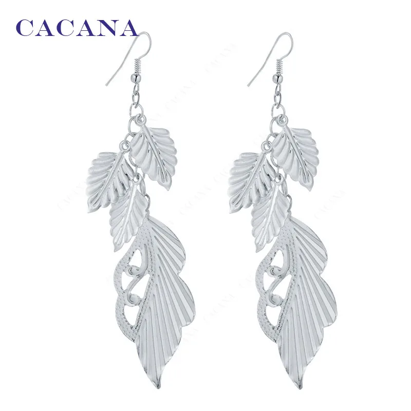 CACANA Dangle Long Earrings With Lovely Leaves Top Quality For Women Bijouterie Hot Sale No.A15 A16