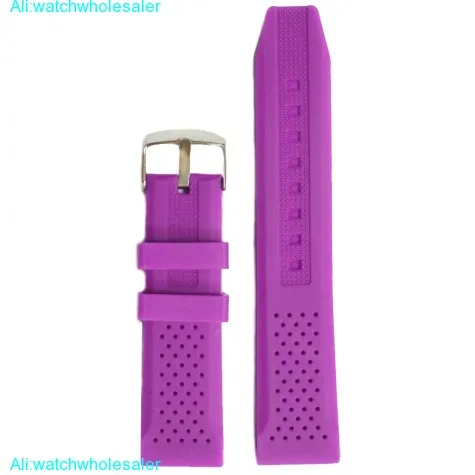 22mm Fresh Violet Silicon Jelly Rubber Unisex Watch Band Straps WB1051S22JB