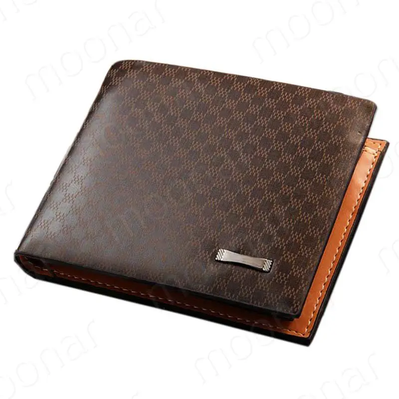 Классический винтажный высококачественный клетчатый кошелек из искусственной кожи, мужская сумка, Брендовые мужские бумажники Сумочка Кошелек