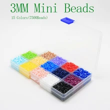 3 мм бисер мини-Хама набор головоломки игрушки предохранитель/Perler бусины 15 гридов 3 мм Pegboard Рождественский подарок для детей