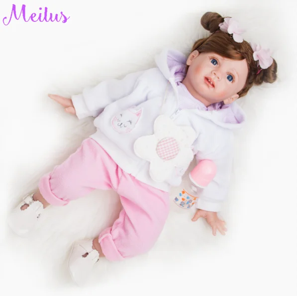 60 см 24 &quotReborn Baby Doll куклы реалистичные из мягкого силикона настоящие мягкие