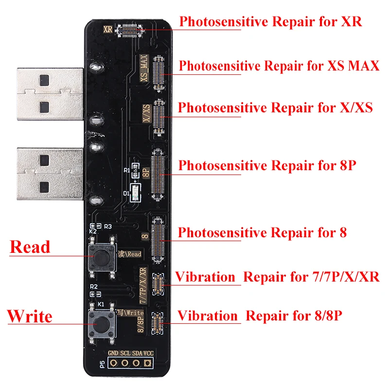 ЖК-дисплей Экран EEPROM программист Фоточувствительный запасные части для iPhone 8/8 P/X/XR/XS MAX вибрировать код чтения и записи для iPhone 7/7 P/8/8/X