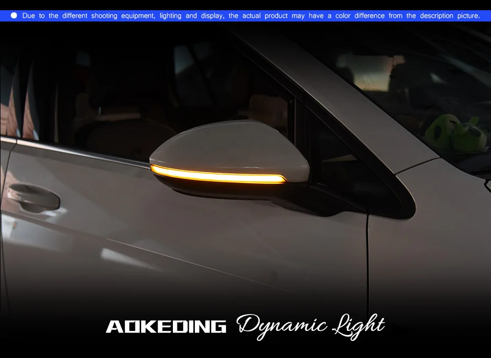 AKD Тюнинг автомобилей зеркало заднего вида светильник для Golf 7 Golf 7,5 MK 7 2013- Touran динамический сигнальный светильник плавающий Поворотный Светильник