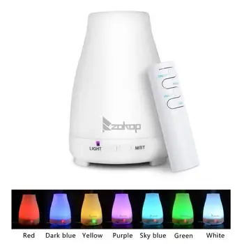 

110V 200mL RGB Essential Oil Aroma Diffuser with White Controller US Plug E5M1