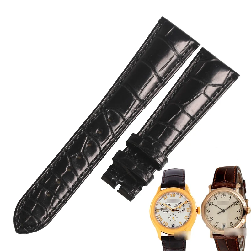 Cinturini Wentula Per Cinturino Per Orologio In Vera Pelle Patek/Philip Crocodile/Alligatore Senza Fibbia