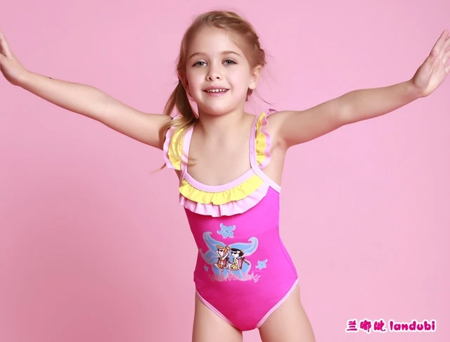 2015 Toddler Baby Girl Swimwear,One pieces triangl cartoon