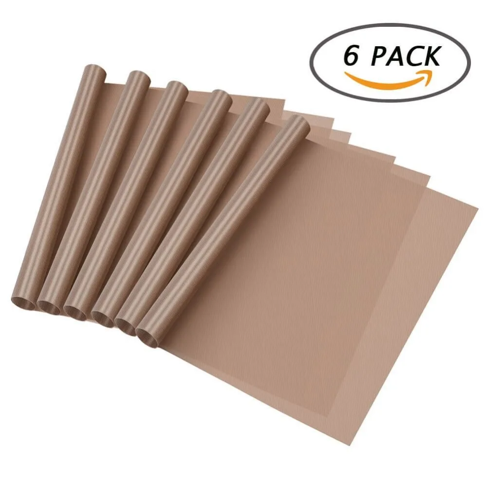 6 stücke Teflon Blatt 40*60 cm Wiederverwendbare Beständig Backen Matte Öl proof Papier Backofen Werkzeug Nicht stick für BBQ Online