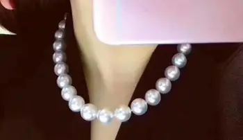 

elegant AAA ++12-13mm south sea white round pearl necklace18inch 14K
